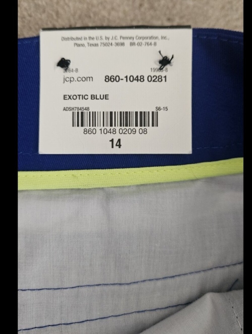 NWT STYLUS Exotic Blue Chino Shorts Size 14 - Picture 5 of 7